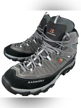 Garmont Zenith Mid GTX Hiking Boots Mens Size 10.5 Gray Suede Black Gore-Tex